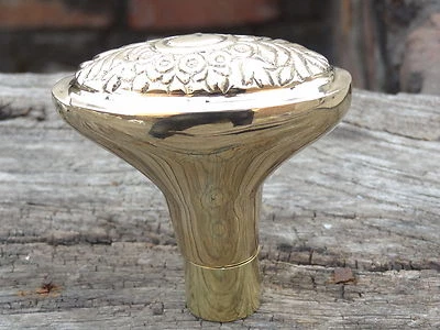 复古风格黄铜设计师甘蔗古董手杖木制手工礼品 — 第 1/3 张图片