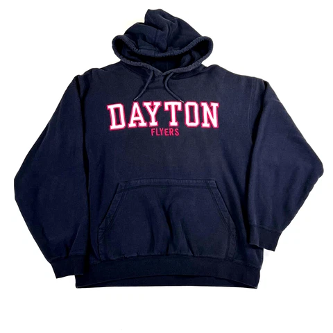Dayton Flyers Hoodie Womens Medium Sweatshirt Logo NCAA Embroidered Fleece Cover