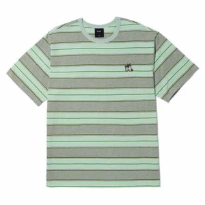 HUF Vernon kurzärmeliges T-Shirt entspannt gestrickt Rauch neuwertig - Bild 1 von 3