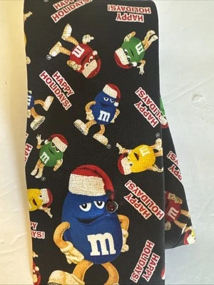 Corbata M&M Chocolate Candy Happy Holidays para hombre Foto 1 de 2