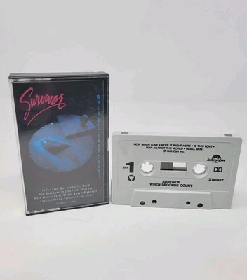 Survivor: When Seconds Count VTG 1986 Cassette CBS Records Works - Image 1 of 4