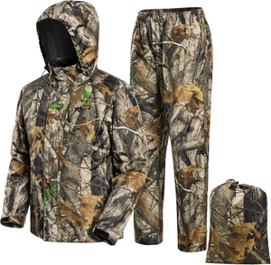 Hunting Rain Suit Jacket and Pants Lightweight Raincoat Waterproof Rainwear for - Picture 1 of 8