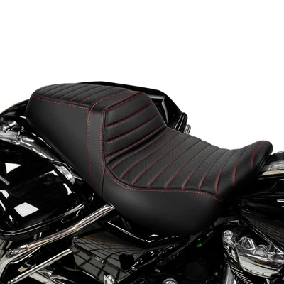 For Harley Street Glide FLHX 2008-2023 Step Up Red-Striped Gel Seat Cushion Foto 1 de 4
