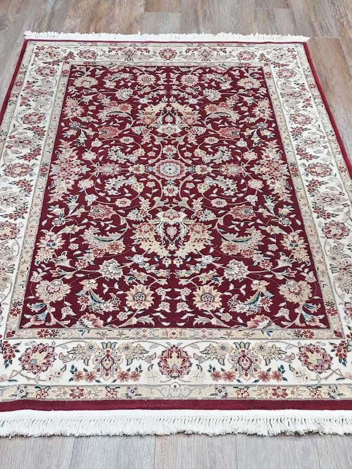 Turkish Rug,Turkish Classic Fish Design Rug,Turkish Silk&wool  Bohom Rug, 4x6 Ft - Image 1 of 4