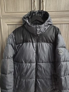 Bass Creek Outfitters Work Wear Mens BlackFull Zip Hooded Puffer Jacket Size XL - Picture 1 of 10