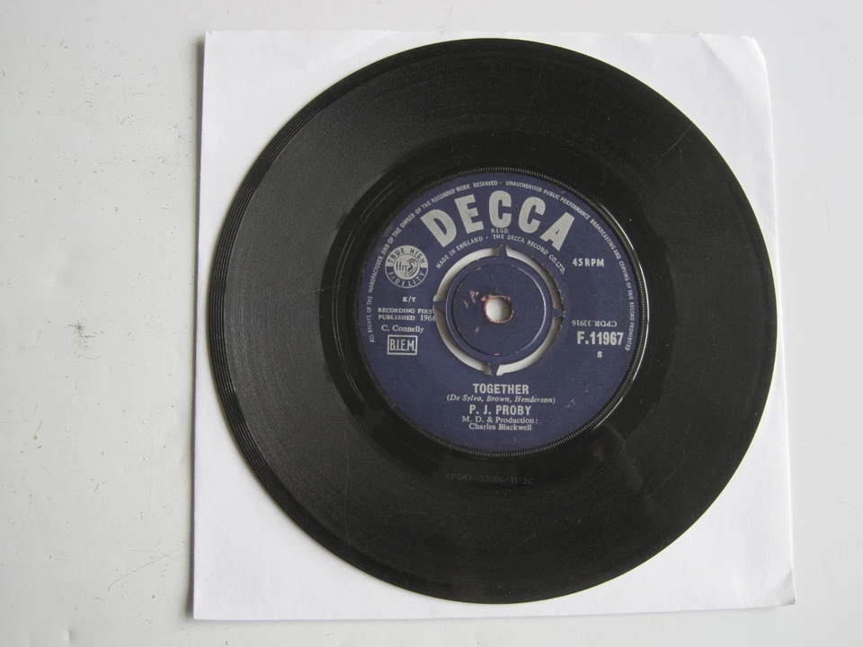 P.J. PROBY - TOGETHER - 7" 45 rpm vinyl record - Image 1 of 1