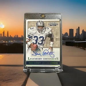 TONY DORSETT 07/10 LEGENDARY CONTENDERS AUTO AUTOGRAPH 2014 Panini Cowboys HOF - Picture 1 of 3