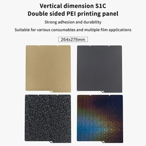 For Anycubic Kobra S1 Combo Plate Pei Sheet 264x276 PEI Textured Sided Heatb _uu - Zdjęcie 1 z 16