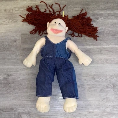 Vintage 1988 Puppet Hasbro Rigadoon Gang Doll 27” Rusty Overalls - Image 1 of 4