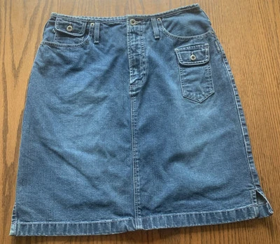 Falda lápiz vaquera azul vintage marca plateada Y2K bolsillos - talla 30 Foto 1 de 4