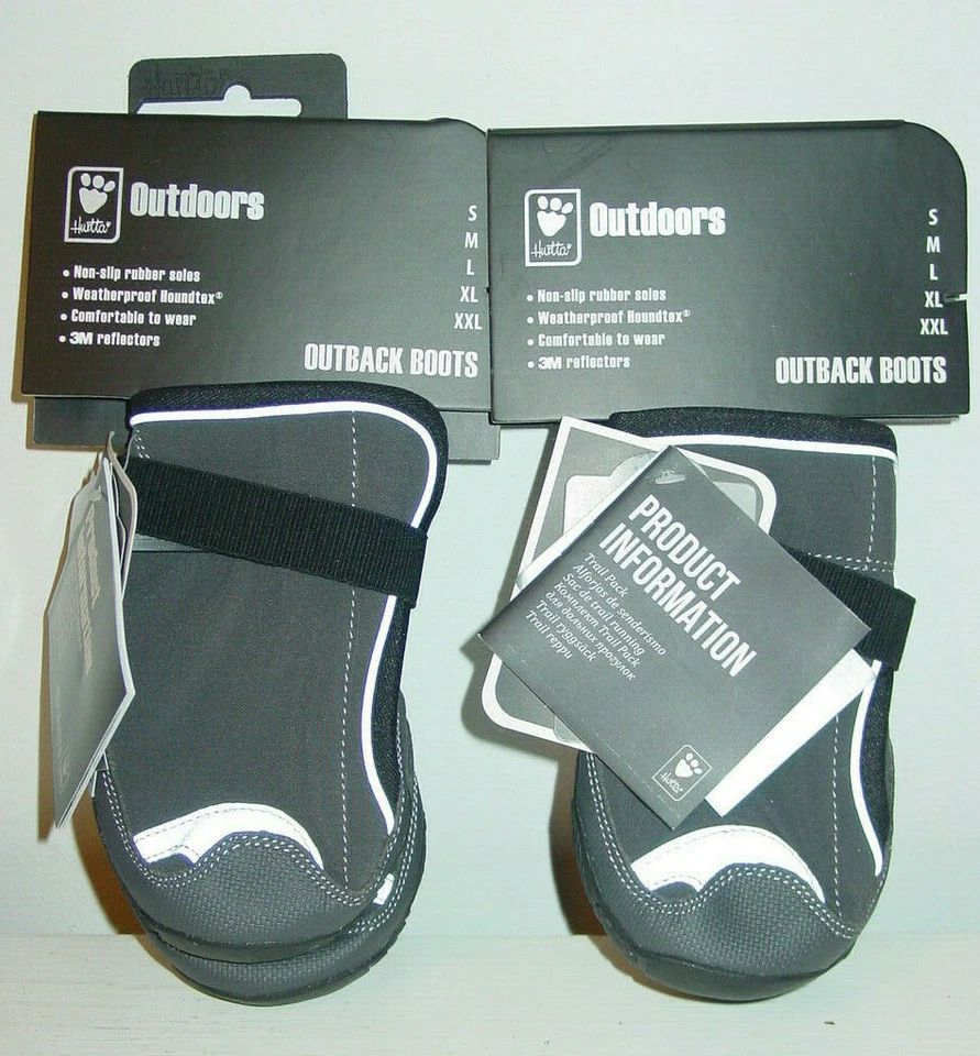 Conjunto de Botas Hurtta Dog Outback 4 Solas de Borracha Granito Cinza À Prova de Intempéries-XL-Novo - Imagem 1 de 4