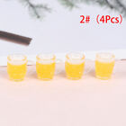4Pcs 1:12 Dollhouse Miniature Beer Glass Resin Small Cup Model Doll House Decor