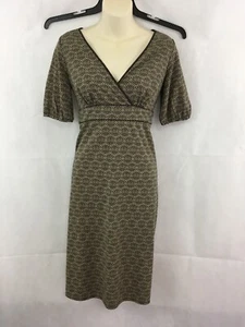 ANN TAYLOR LOFT Stretch Short Sleeve V-Neck Dress Knee Length Women’s Size 0 - Picture 1 of 9