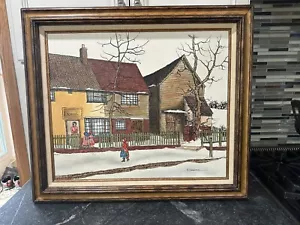H Hargrove (20th Century) "School House" Serigraph Signed/Framed - Picture 1 of 4