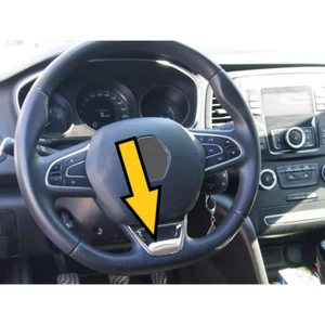 Steering Wheel Chrome Cover For Renault Megane 4 Stainless Steel Trim - Picture 1 of 2