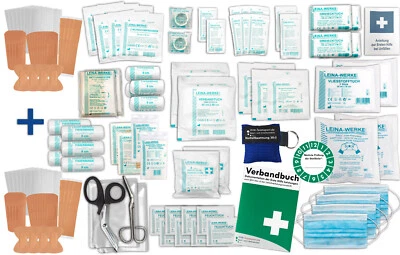 HM ARBEITSMEDIZIN Komplett-Set Erste-Hilfe DIN 13169 Plus 1B (Betriebe) + 1x PFLASTERSET (56-tlg.)