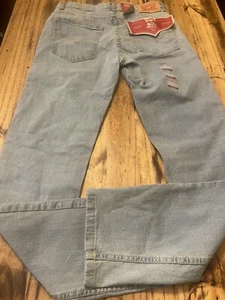 Levis 502 Regular Stretch Taper Boys Size 16 28X30 Zip Fly Jeans New Tags - Picture 1 of 17