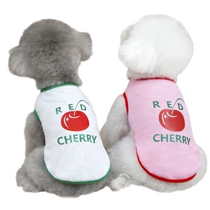 Dog Shirts Summer Puppy Clothes Sleeveless Pet T Shirts Pomeranian Apparels  - Picture 1 of 11