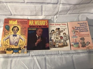 Lot Of 4 Youth/Kids Science Experiments Tricks Books How to Books Scientists - Picture 1 of 7