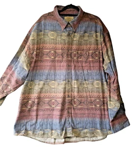 Cabelas Vintage Deerskin Soft Chamois Shirt 90S Size 2XL Southwestern Long Sleev - Picture 1 of 8