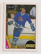 1987-88 OPC #249 DOUG SHEDDEN QUEBEC NORDIQUES O-PEE-CHEE