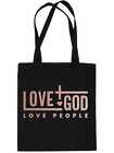 Love God in Roségolddruck christliche Kirche Geschenk wiederverwendbare Einkaufstasche