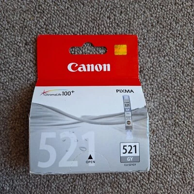 Genuine Canon PIXMA CLI521 CLI-521 Ink Cartridge Grey GY - Image 1 of 4