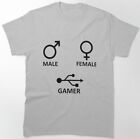 Anyone Can Play Game Male Female Gamer Gender Symbols Funny Unisex T-Shirt