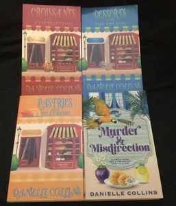 4 Cozy Mysteries by Danielle Collins: Pastries & Pilfering, Desserts & Deception - Picture 1 of 11
