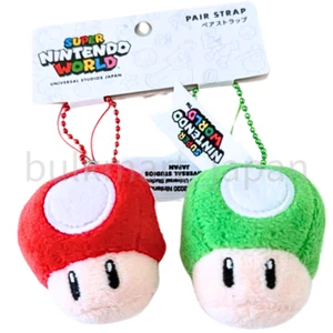 Universal Studios Japan Plush Keychain Set 1-Up & Mushroom Super Nintendo World - Picture 1 of 2