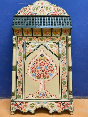 Hand-Painted Mirror,Authentic Geometric,Floral Wall Decor Cover