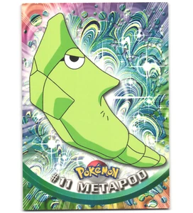 Pokémon 1999 Moderate Play Topps Serie 1 segunda impresión logotipo negro metápoda 11 - Imagen 1 de 2