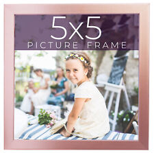5x5 In Frame Pink Real Wood Picture Frame Width 0.75 inches | Interior Frame Dep