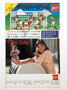Coca Cola index card football game not shaved Very Rare Retro card Japanese c