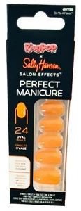 Sally Hansen Salon Effects Perfect Manicure Orange -Do Me A Favor -24 Oval Nails - Picture 1 of 3