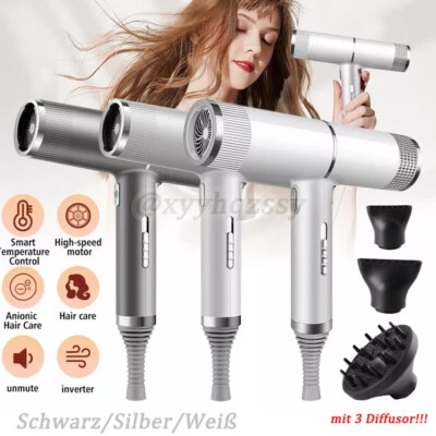 MARKENLOS 4000W Ionen Föhn Haartrockner mit 3 Diffusor Haarfön Profi Fön Ionen Hair Dryer