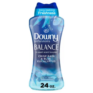 2Cts 24oz/count Downy Fabric Softeners Balance Crisp Rain Blue Eucalyptus - Picture 1 of 2