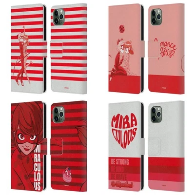 MIRACULOUS LADYBUG RADIANT RED LEATHER BOOK WALLET CASE FOR APPLE iPHONE PHONES - Image 1 of 4