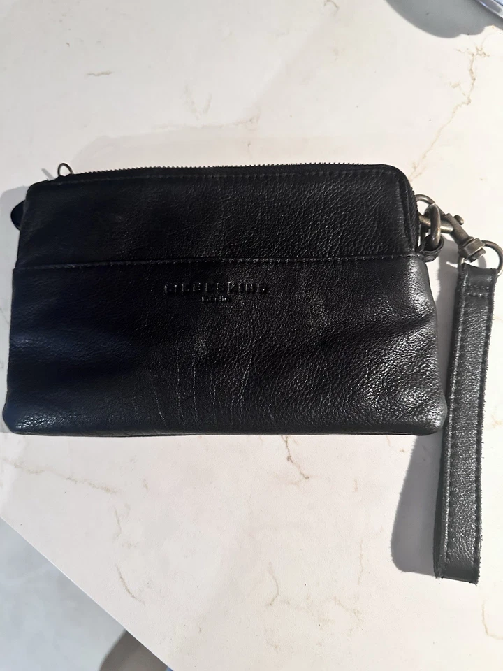 Bolso clutch pulsera Liebeskind pitón cuero negro Foto 1 de 4