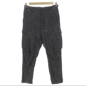 Zucca Pants Cargo Tapered Cotton Blend Total Pattern Gray Blue Multicolor M Used - Picture 1 of 9