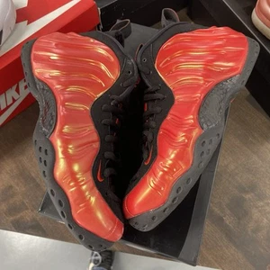 Size 8.5 Nike foamposite Red Habanero (USED, clean) - Picture 1 of 6