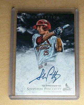 2013 年 Bowman Inception Stephen Piscotty On Card 签名红雀运动 — 第 1/2 张图片