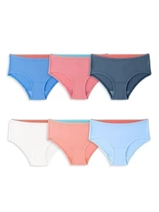 Fruit of the Loom Girls' 360 Stretch Modal Underwear, Hipster-6 Pack-Assorted, 6 - Picture 1 of 7