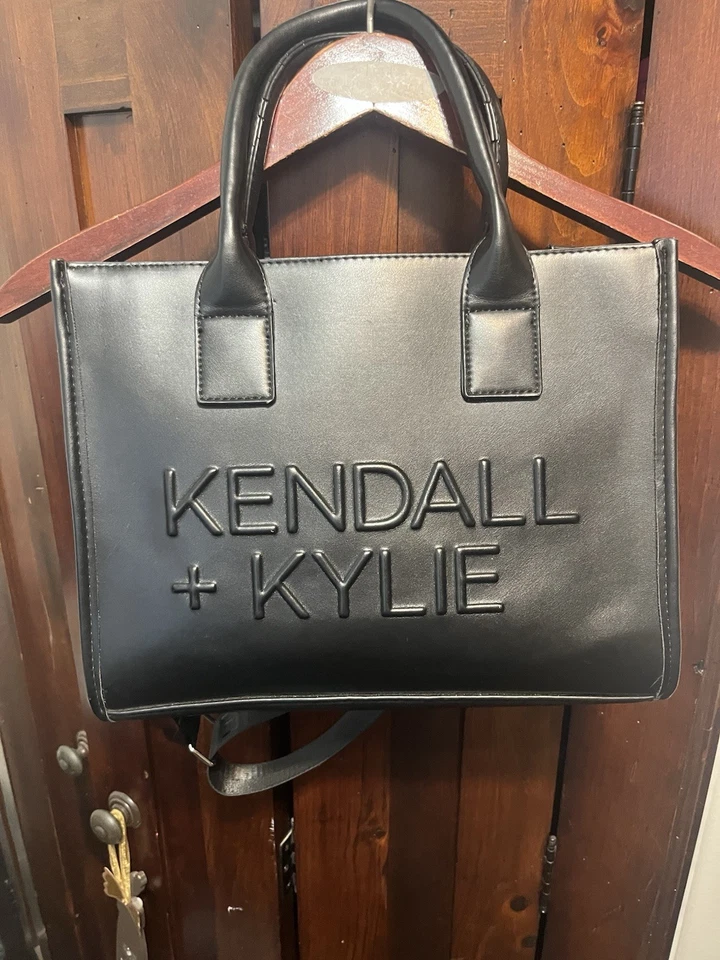 Bolso bandolera kendall + kylie cuero estampado negro 2 asas con correa usado en excelente estado Foto 1 de 4