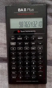 Texas Instruments BA-II Plus Professional Advanced Financial Calculator Tested - Picture 1 of 3