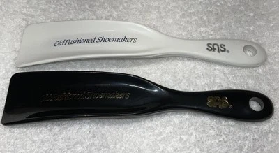 Juego/Lote de 2, VINTAGE SAS S.A.S. ZAPATOS CUERNOS Blanco y Negro CRISTAL TEX PLÁSTICO Foto 1 de 2