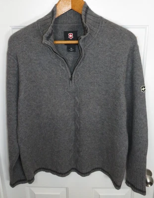Suéter Pullover Victorinox Swiss Army Navaja 100% Cachemira Para Hombres XL 1/4 Cremallera Foto 1 de 4