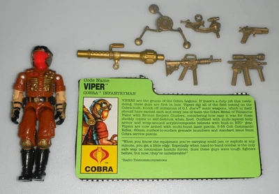 1990 Vintage G.I. GI Joe Lot 3.75 ARAH Sonic Fighters Viper v3 *99% Complete - Image 1 of 4