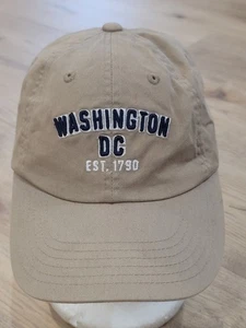 Washington DC USA Khaki Baseball Cap Hat Adjustable by Elidan - Picture 1 of 7