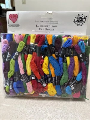 Colorful Skeins Embroidery Floss Thread Bright Colors 100% Cotton 8.75 yds (c2) - Image 1 of 3
